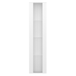 Multifunktionale Vitrine mit Glastrennwand, LED-Farbwechsellicht, 40 x 29 x 170 cm, Weiß