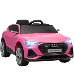 HOMCOM Macchina Elettrica per Bambini 12V con Telecomando, Velocità 3-8km/h, Luci e Musica, Età 3-5 Anni, Rosa