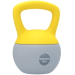 SPORTNOW 8KG Soft Kettlebell, Kettlebell with Non-Slip Handle for Home Gym, Weight Lifting, Strength Training, Yellow/Grey