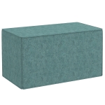 HOMCOM Taburet pentru Picioare 2 în 1 cu Husă Detașabilă, Taburet Puf din Material cu Aspect de In, 75x41x41 cm, Verde