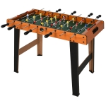 HOMCOM Tafelvoetbal Kickertafel met roestvrijstalen stangen, Voor kinderen en volwassenen, 84,5x40x61,2 cm, Zwart