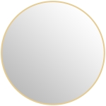 HOMCOM 70 x 70 cm round bathroom mirror, wall-mounted, gold-colored frame