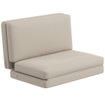 HOMCOM 2-in-1 foldable lounge chair, guest mattress, split, 120 cm wide, Beige