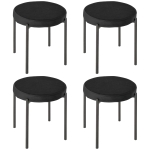 HOMCOM Dining chair Accent chair Kitchen chairs, 41,5 cm x 41,5 cm x 46 cm, Black