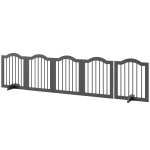 PawHut Barrière pour chien Grille de protection autoportante avec pieds, pliable, grille pour chien, 5 panneaux, 261,5 x 29,5 x 61 cm, Noir