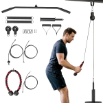 SPORTNOW Fitness Latpulldown Gym Fitnessapparaat Kabeltreksysteem Pulley Arm Krachttraining voor Thuis