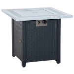 Outsunny 71 x 71cm 40000 BTU Gas Firepit Table - Black/Grey
