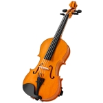 HOMCOM Violín 4/4, conjunto de violín de madera para adultos y principiantes, con estuche ligero y portátil, arco, resina, puente y apoyo para el hombro, marrón