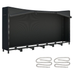 Outsunny Suport de Lemne din Metal cu Acoperire Impermeabilă Capacitate 0.8m³ 235x31x116