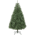 HOMCOM Brad Artificial de Crăciun de 180 cm cu Ramuri la Balama și Bază Metalică Pliabilă, Verde