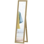 HOMCOM Miroir pleine longueur 157 x 37 cm - Cadre MDF, sur pied ou à suspendre, chêne