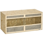 PawHut Terrário para Répteis com Porta de Vidro Deslizante 100x47x47 cm Cor Madeira