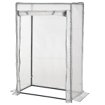 Outsunny Estufa de Jardim Compacta 100x50x150 cm Pe Transparente Estrutura em Aço Porta com Zíper Enrolável