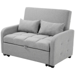 Multifunctional Folding Sofa Bed with Adjustable Backrest and 2 Cushions, Daybed Ideal for Compact Flats, 127L x 75-180W x 94H cm, Dark Grey
