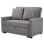 Multifunctional Folding Sofa Bed with Adjustable Backrest and 2 Cushions, Daybed Ideal for Small Homes, 127L x 75-180W x 94H cm, Dark Grey