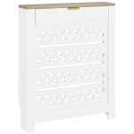 HOMCOM Cobertura para Radiador com Armário Basculante e Prateleira 78x19x95,5 cm Branco