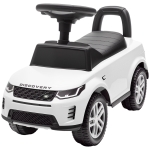 AIYAPLAY Voiture porteur Land Rover Discovery sous licence — 18–36 mois, coffre, klaxon et sons moteur, blanc