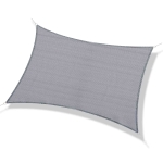 Outsunny Voile d'ombrage rectangulaire 4 x 3 m polyéthylène Haute densité Protection UV Avec sac de rangement - Coloris gris