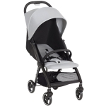 AIYAPLAY Travel Stroller, Lightweight Pushchair, Compact Buggy with Canopy, Basket and Multi-Position Recline, Light Grey