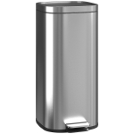 HOMCOM 30 l Tretmülleimer mit Soft‑Close & abnehmbarem Inneneimer, 29×36×59,5 cm, Silber