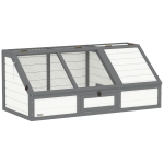 PawHut Schildkrötenbox, Outdoor Schildkrötengehege, bodenloses Design, leicht zu öffnen, Schildkrötenhaus, Weiß