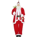 HOMCOM Weihnachtsmann 1,6 m stehende Weihnachtsmann mit Geschenk- und Weihnachtsglocken Soundfunktion