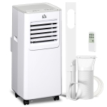 HOMCOM 7000 BTU Air Conditioning Unit, 3-in-1 Portable Air Conditioner, Dehumidifier, Cooling Fan with 2 Speeds, 24H Timer, Remote Control, LED Display, Window Venting Kit, 15m²