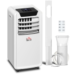 HOMCOM 10000 BTU Air Conditioning Unit, 3-in-1 Portable Air Conditioner, Dehumidifier, Cooling Fan with Remote Control, LED Display, 2 Speeds, 24H Timer, Window Venting Kit, 30m²