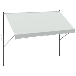 Outsunny Copertină Manuală Retractabilă 300x175x210-310 cm Reglabilă cu Manivelă Protecție Solară UV40+ pentru Balcon Terasă Crem