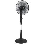 HOMCOM Ventilator pe picior Ø 42cm 40W 3 moduri 28 trepte, funcție anti-țânțari, înălțime reglabilă oscilant 75° negru