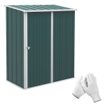 Outsunny Outdoor Storage Shed, Garden Metal Storage Shed w/ Single Door for Garden, Patio, Lawn, 5.3ft x 3.1ft, Green