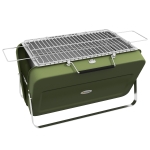 Outsunny Mini barbecue à charbon BBQ portable avec coque de valise barbecue de table pliable pour jardin 47 x 30 x 28 cm vert