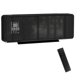 HOMCOM Chauffage mural en céramique 1000/2000W, radiateur électrique, ventilateur, thermostat, minuterie, 54x18,7x12,3cm, noir