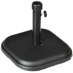 Outsunny 11kg Concrete Garden Parasol Base Holder - Square Outdoor Table Umbrella Stand Weight, Black