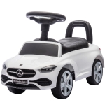 AIYAPLAY Voiture pour Enfants Licence Mercedes Benz avec Klaxon et Rangement, 65x28x39 cm, Blanc