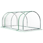 Outsunny Small Tunnel Greenhouse, Green Grow House for Outdoor Garden, Steel Frame, Transparent, 200 x 100 x 80cm
