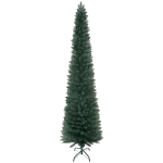 HOMCOM Árbol de Navidad Artificial Estrecho 210 cm con 510 Ramas, Base Plegable y Soporte Metálico Fácil Montaje Verde