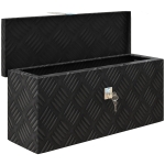 HOMCOM Boîte de rangement - boîte à outils en aluminium -  alu. verrouillage clé - dim. 50L x 15,5l x 20,5H cm