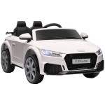 HOMCOM Macchina Elettrica per Bambini 3-5 Anni AUDI TT con Telecomando, Portiere Apribili e Fari LED, Bianco