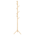 HOMCOM Portemanteau sur pied en bois portant à vêtements vestiaire 8 patères 40 x 40 x 165 cm naturel
