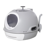 PawHut Bac à litière pour chat maison de toilette portable pour chat tiroir à litière coulissant porte battante lucarne + pelle