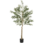 HOMCOM Olivier artificiel 150 cm plante artificielle intérieur, fausse plante décoration pour maison, bureau, salon, chambre