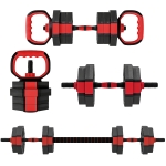 SPORTNOW 4-in-1 Hantelset Kurzhantel Set Kurzhanteln Langhanteln verstellbar 15 KG für Krafttraining Zuhause