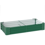 Outsunny 180 x 90cm Galvanised Steel Open Planter - Green