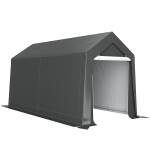 Outsunny 3.6 x 2.1m Portable Outdoor Shed, with Window - Dark Grey