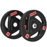 SPORTNOW Juego de 2 Discos de Pesas Olímpicos de 15 kg Agujero 50 mm de Hierro Fundido para Entrenamiento de Fuerza Negro
