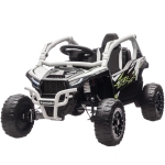 AIYAPLAY Véhicule tout-terrain électrique 12V pour enfants, télécommande, feux LED, musique, klaxon, pour enfants de 3-8 ans, Gris