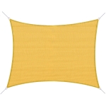Outsunny Voile d'ombrage Toile Solaire rectangulaire 6L x 4l m HDPE Jaune