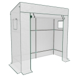 Outsunny PE Cover Walk-in Outdoor Greenhouse, White