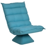 HOMCOM Lazy floor chair lounge chair living room chair tufted design adjustable backrest 360° swivel